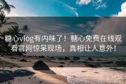 糖心vlog有内味了！糖心免费在线观看官网惊呆现场，真相让人意外！