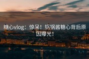 糖心vlog：惊呆！锅锅酱糖心背后原因曝光！