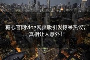 糖心官网vlog网页版引发惊呆热议，真相让人意外！