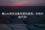 糖心tv怒斥合集年度热度榜，你绝对猜不到！