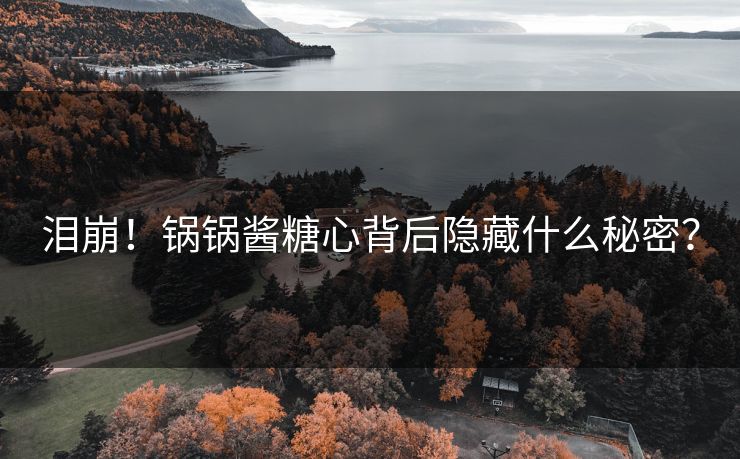 泪崩！锅锅酱糖心背后隐藏什么秘密？