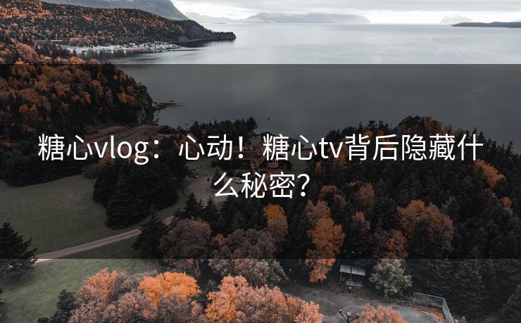 糖心vlog：心动！糖心tv背后隐藏什么秘密？