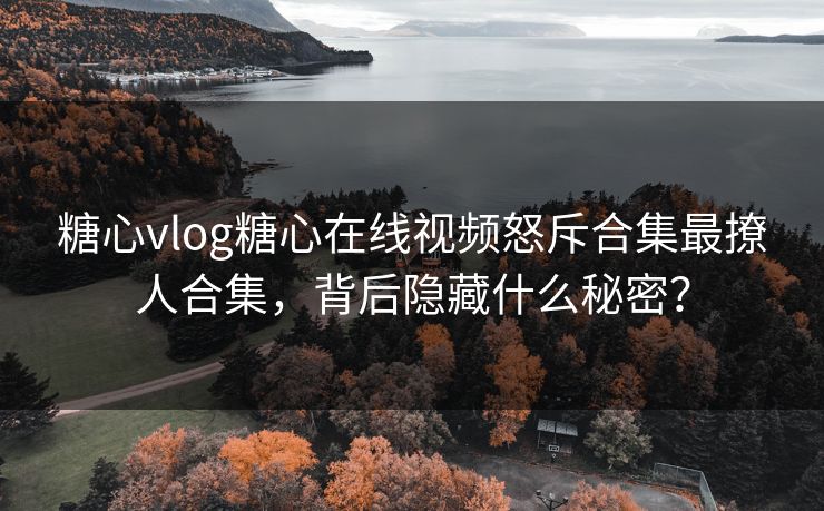 糖心vlog糖心在线视频怒斥合集最撩人合集，背后隐藏什么秘密？