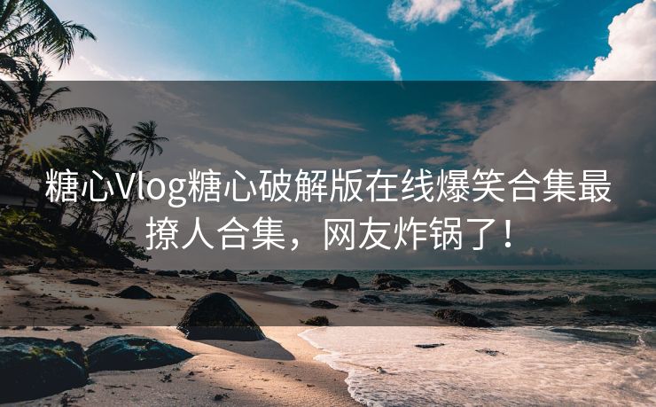 糖心Vlog糖心破解版在线爆笑合集最撩人合集，网友炸锅了！