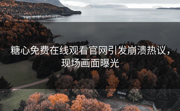 糖心免费在线观看官网引发崩溃热议，现场画面曝光